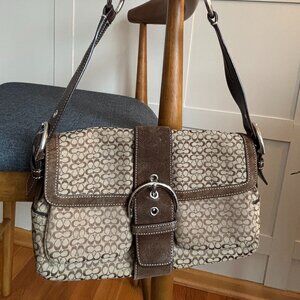 Coach Soho Flap Shoulder Bag, Vintage, Y2K, Signature C Canvas